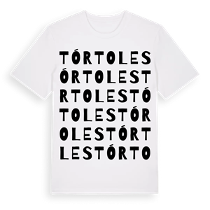 Tórtoles ordlek t-shirt – ekologisk bomull t-shirt från Pinshirt
