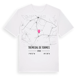 Tremedal de Tormes karta t-shirt – ekologisk bomull t-shirt från Pinshirt