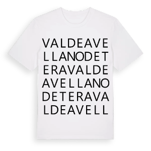 Valdeavellano de Tera ordlek t-shirt – ekologisk bomull t-shirt från Pinshirt
