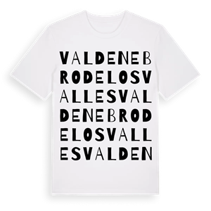 Valdenebro de los Valles ordlek t-shirt – ekologisk bomull t-shirt från Pinshirt