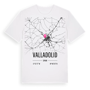 Valladolid karta t-shirt – ekologisk bomull t-shirt från Pinshirt