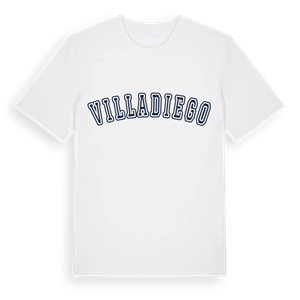 Villadiego college t-shirt – ekologisk bomull t-shirt från Pinshirt