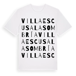 Villaescusa la Sombría ordlek t-shirt – ekologisk bomull t-shirt från Pinshirt
