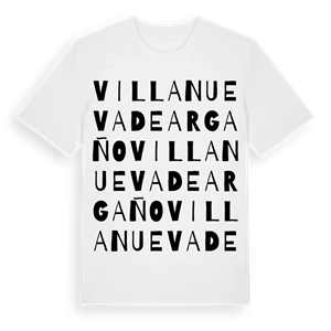 Villanueva de Argaño ordlek t-shirt – ekologisk bomull t-shirt från Pinshirt