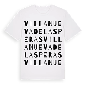 Villanueva de las Peras ordlek t-shirt – ekologisk bomull t-shirt från Pinshirt
