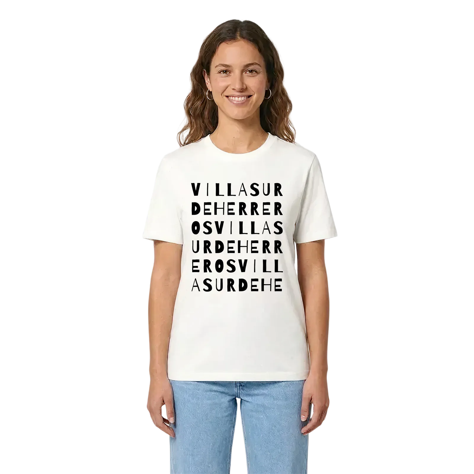 Villasur de Herreros ordlek t-shirt – White, i miljö