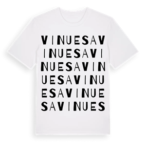 Vinuesa ordlek t-shirt – ekologisk bomull t-shirt från Pinshirt