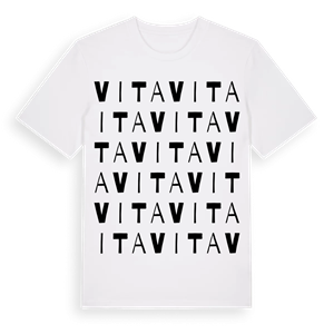 Vita ordlek t-shirt – ekologisk bomull t-shirt från Pinshirt