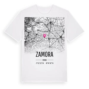 Zamora karta t-shirt – ekologisk bomull t-shirt från Pinshirt