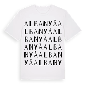 Albanyà ordlek t-shirt – ekologisk bomull t-shirt från Pinshirt