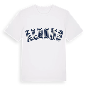 Albons college t-shirt – ekologisk bomull t-shirt från Pinshirt