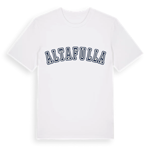 Altafulla college t-shirt – ekologisk bomull t-shirt från Pinshirt