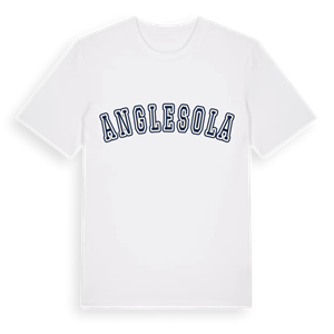 Anglesola college t-shirt – ekologisk bomull t-shirt från Pinshirt