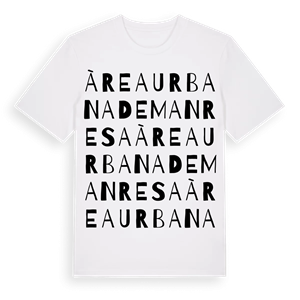 Àrea Urbana de Manresa ordlek t-shirt – ekologisk bomull t-shirt från Pinshirt