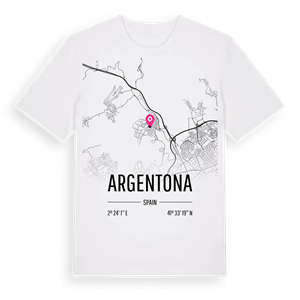 Argentona karta t-shirt – ekologisk bomull t-shirt från Pinshirt