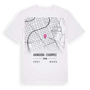 Avinguda - Eixample karta t-shirt – ekologisk bomull t-shirt från Pinshirt