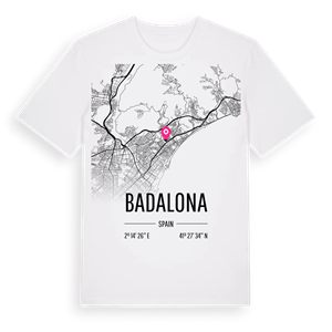 Badalona karta t-shirt – ekologisk bomull t-shirt från Pinshirt