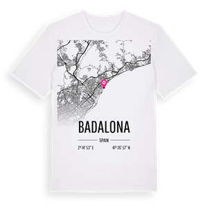 Badalona karta t-shirt – ekologisk bomull t-shirt från Pinshirt