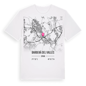 Barberà del Vallès karta t-shirt – ekologisk bomull t-shirt från Pinshirt