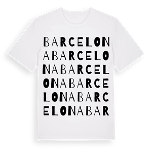 Barcelona ordlek t-shirt – ekologisk bomull t-shirt från Pinshirt