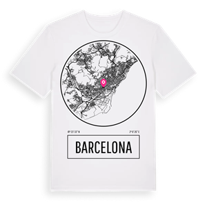 Barcelona t-shirt – ekologisk bomull t-shirt från Pinshirt