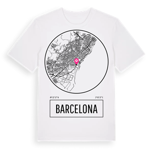 Barcelona t-shirt – ekologisk bomull t-shirt från Pinshirt