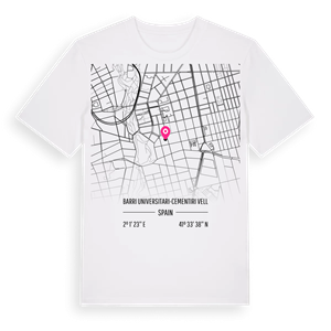 Barri Universitari-Cementiri Vell karta t-shirt – ekologisk bomull t-shirt från Pinshirt