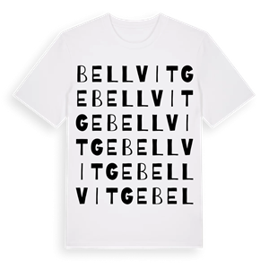Bellvitge ordlek t-shirt – ekologisk bomull t-shirt från Pinshirt