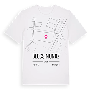 Blocs Muñoz karta t-shirt – ekologisk bomull t-shirt från Pinshirt