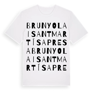 Brunyola i Sant Martí Sapresa ordlek t-shirt – ekologisk bomull t-shirt från Pinshirt
