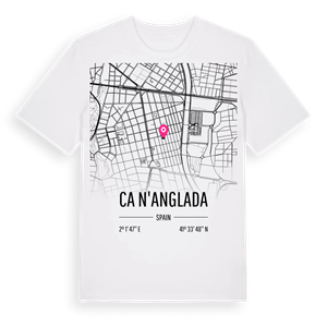Ca n'Anglada karta t-shirt – ekologisk bomull t-shirt från Pinshirt