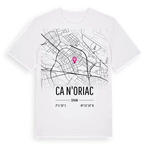 Ca n'Oriac karta t-shirt – ekologisk bomull t-shirt från Pinshirt