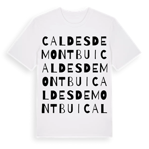 Caldes de Montbui ordlek t-shirt – ekologisk bomull t-shirt från Pinshirt