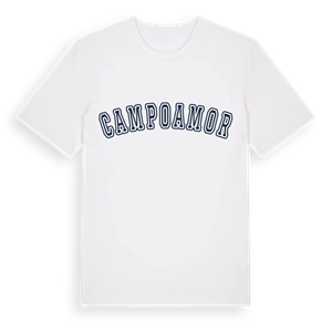 Campoamor college t-shirt – ekologisk bomull t-shirt från Pinshirt