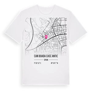 Can Boada Casc Antic karta t-shirt – ekologisk bomull t-shirt från Pinshirt