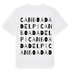 Can Boada del Pi ordlek t-shirt – ekologisk bomull t-shirt från Pinshirt