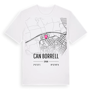 Can Borrell karta t-shirt – ekologisk bomull t-shirt från Pinshirt