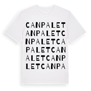 Can Palet ordlek t-shirt – ekologisk bomull t-shirt från Pinshirt