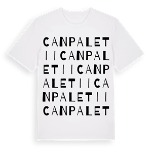 Can Palet II ordlek t-shirt – ekologisk bomull t-shirt från Pinshirt