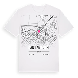 Can Pantiquet karta t-shirt – ekologisk bomull t-shirt från Pinshirt