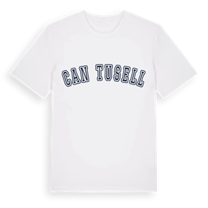 Can Tusell college t-shirt – ekologisk bomull t-shirt från Pinshirt
