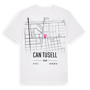 Can Tusell karta t-shirt – ekologisk bomull t-shirt från Pinshirt