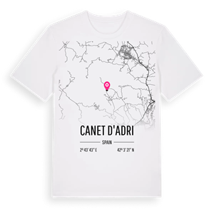 Canet d'Adri karta t-shirt – ekologisk bomull t-shirt från Pinshirt