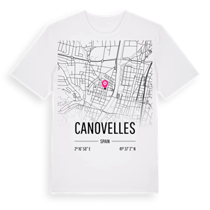 Canovelles karta t-shirt – ekologisk bomull t-shirt från Pinshirt