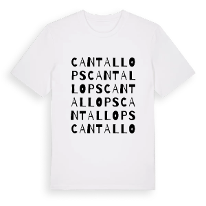 Cantallops ordlek t-shirt – ekologisk bomull t-shirt från Pinshirt