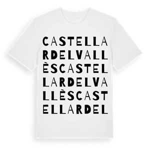 Castellar del Vallès ordlek t-shirt – ekologisk bomull t-shirt från Pinshirt