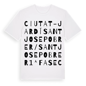 Ciutat-Jardí Sant Josep Obrer / Sant Josep Obrer 1ª fase ordlek t-shirt – ekologisk bomull t-shirt från Pinshirt