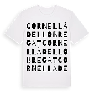 Cornellà de Llobregat ordlek t-shirt – ekologisk bomull t-shirt från Pinshirt