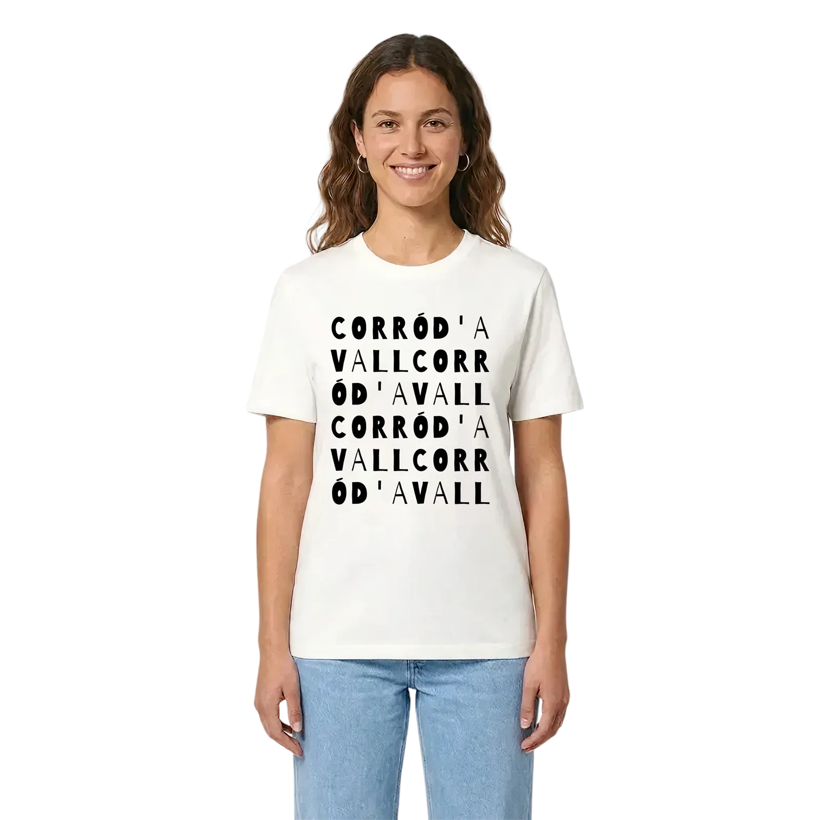 Corró d'Avall ordlek t-shirt – White, i miljö