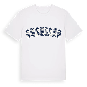 Cubelles college t-shirt – ekologisk bomull t-shirt från Pinshirt